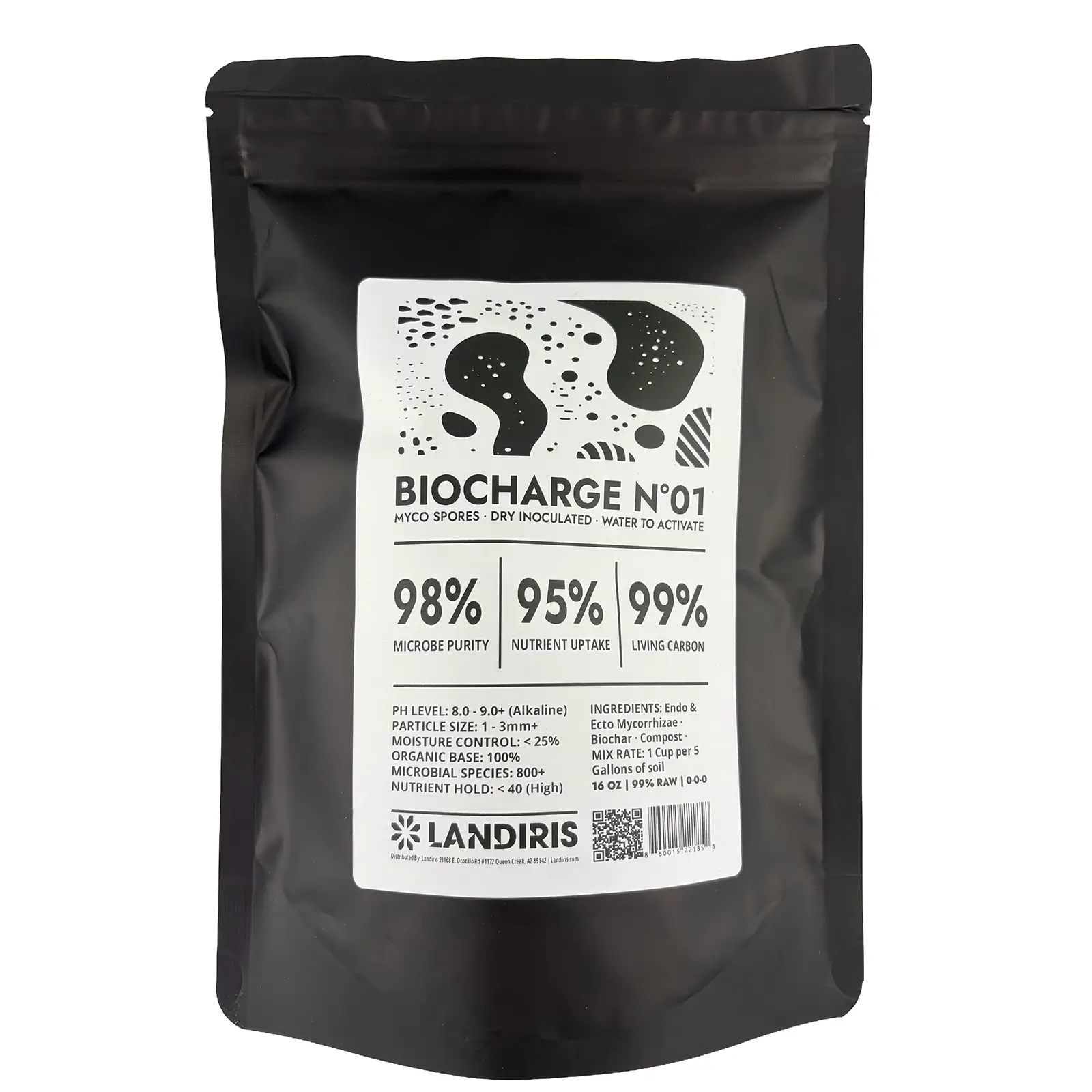 biocharge 16oz fungal bag landiris