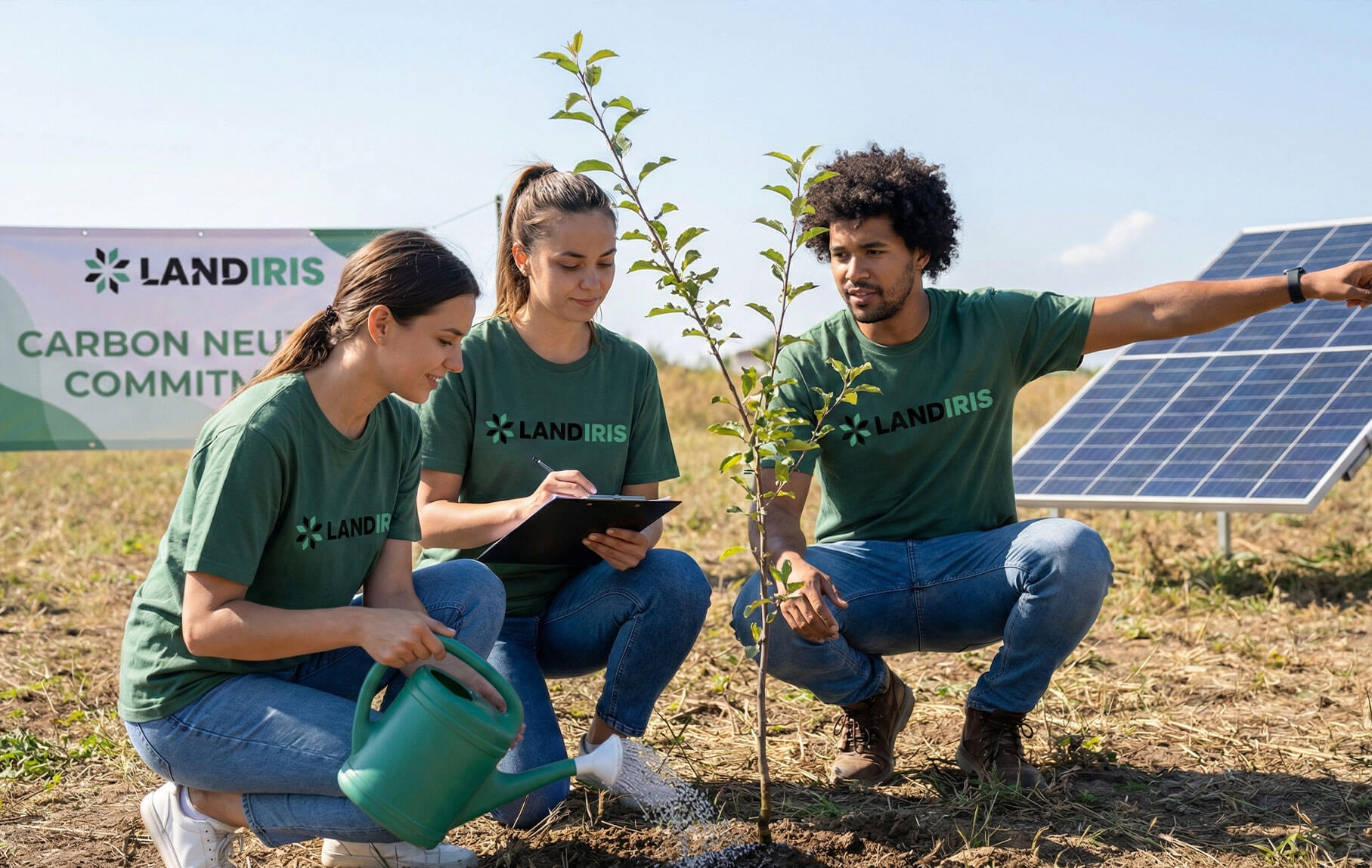 Landiris Team Planting Trees